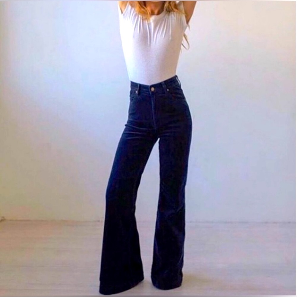 Rolla's Eastcoast Flare Midnight Cord High‎ Rise Corduroy Pants Size 29